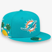 New Era Dolphins cloud icon teal cap