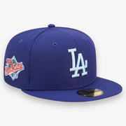 New Era Dodgers cloud under blue cap