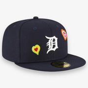 New Era Detroit Tigers Heart Stitched Fitted Pink Brim