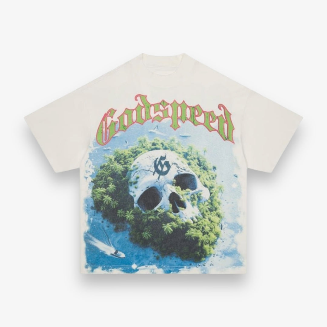 Godspeed Skull Island Tee White – Sneaker Junkies