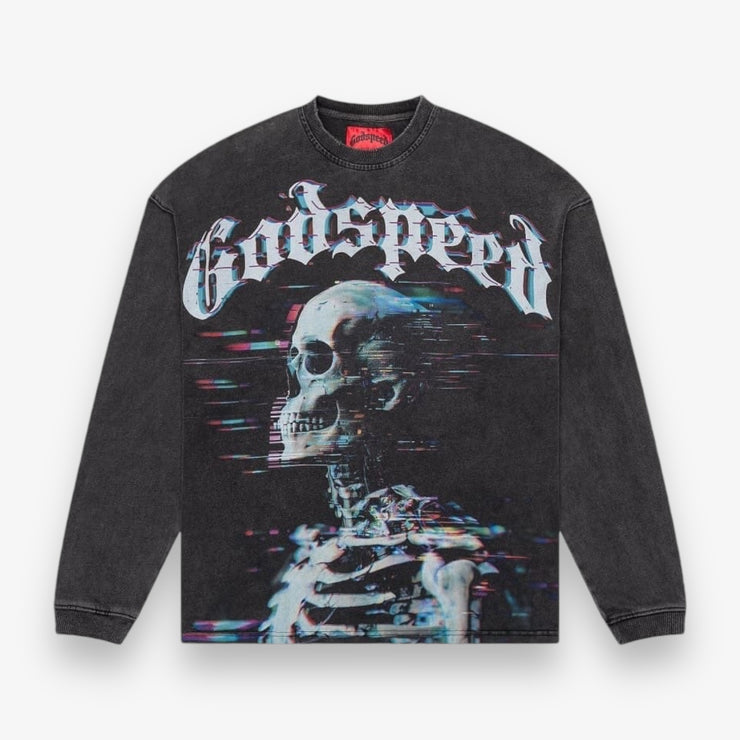 Godspeed Matrix Glitch L/S Black