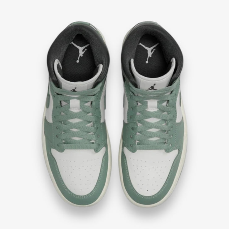 Womens Air Jordan 1 Mid Sail Jade Smoke Anthracite BQ6472-130