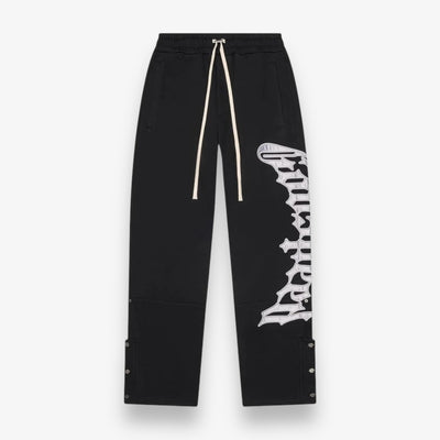 Godspeed OG Logo Sweat Pants V2 Black Silver Satin