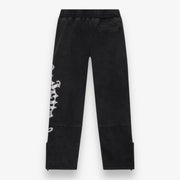 Godspeed OG Logo Sweat Pants V2 Black Wash Silver Satin