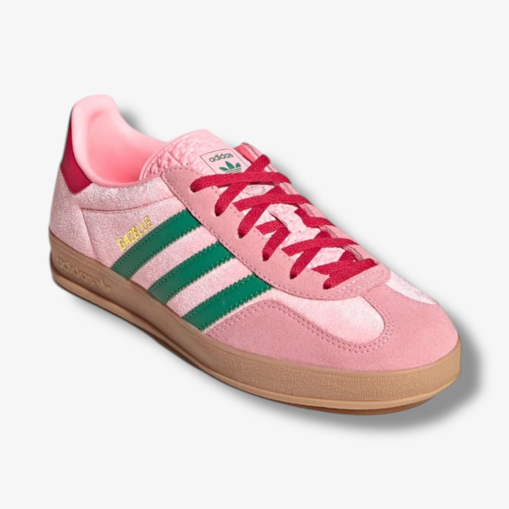 Women's Adidas Gazelle Indoor Pink Red Green JI2713 Sneaker Junkies Women's Adidas Gazelle Indoor Pink Red Green JI2713 Sneaker Junkies