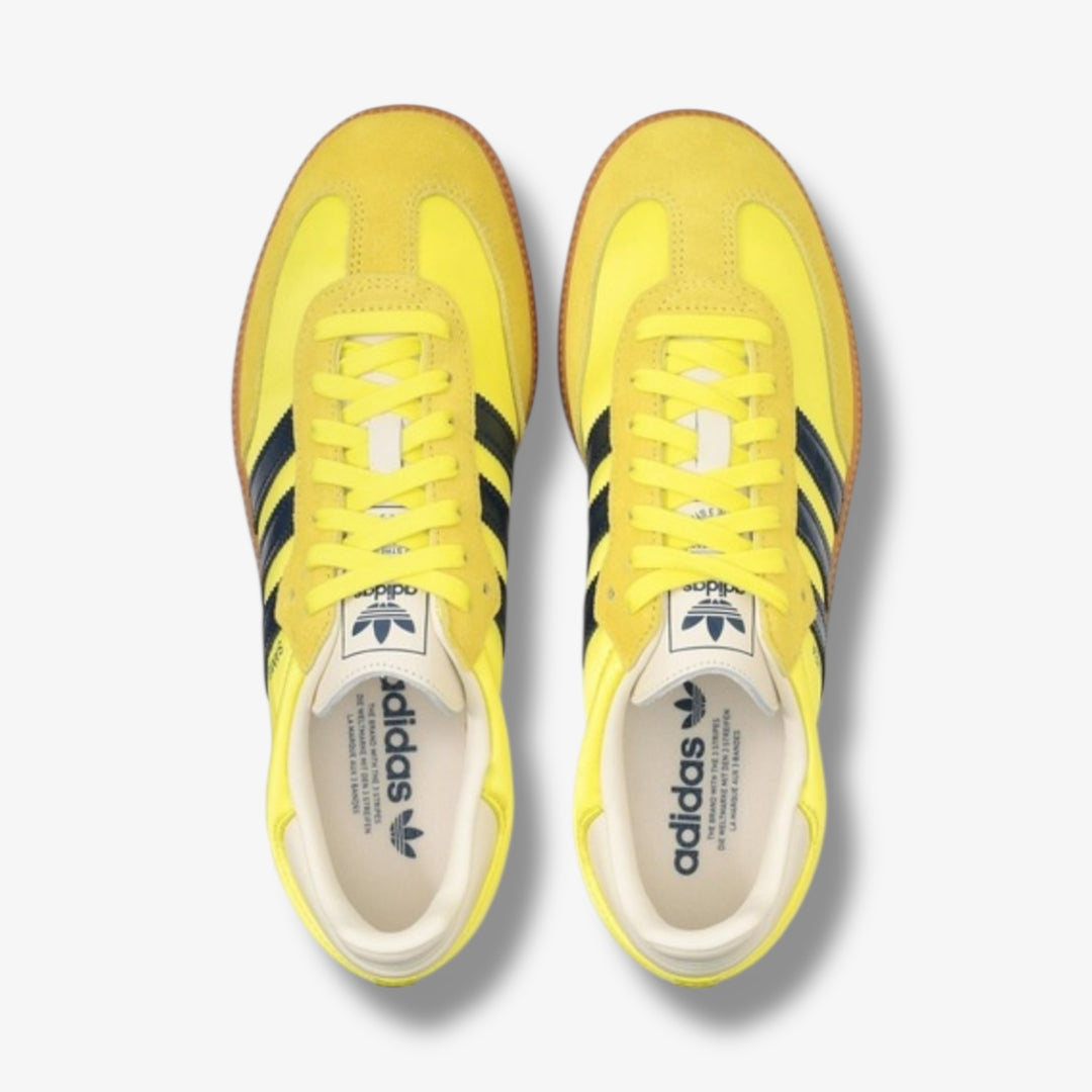Adidas Womens Samba OG W Shock Yellow Indigo Cream White JI2594