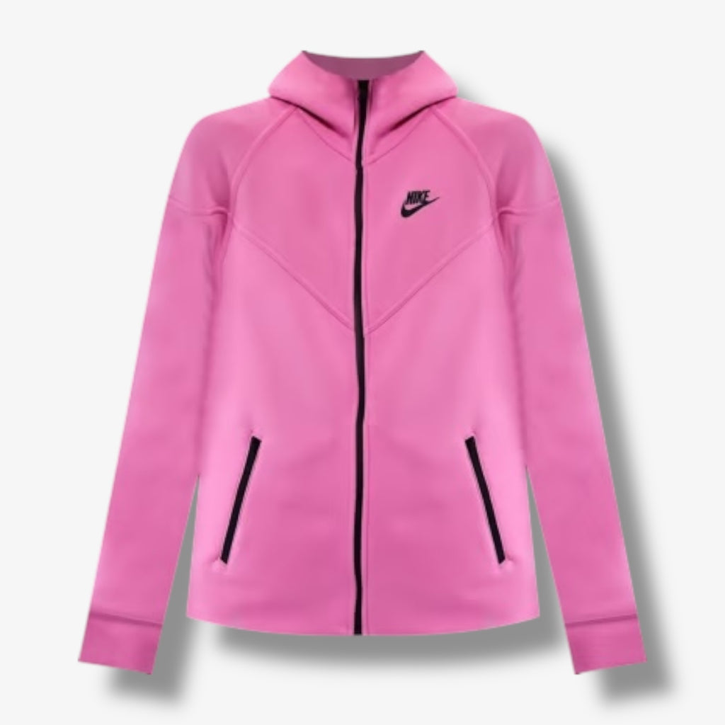 Womens Nike Sportswear Tech Fleece Windrunner PLAYFUL PINK BLACK