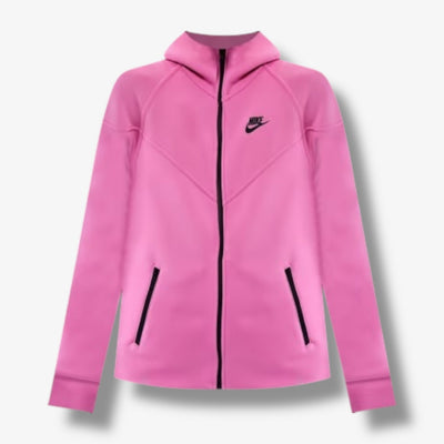 Womens Nike Sportswear Tech Fleece Windrunner PLAYFUL PINK BLACK FB8338-675