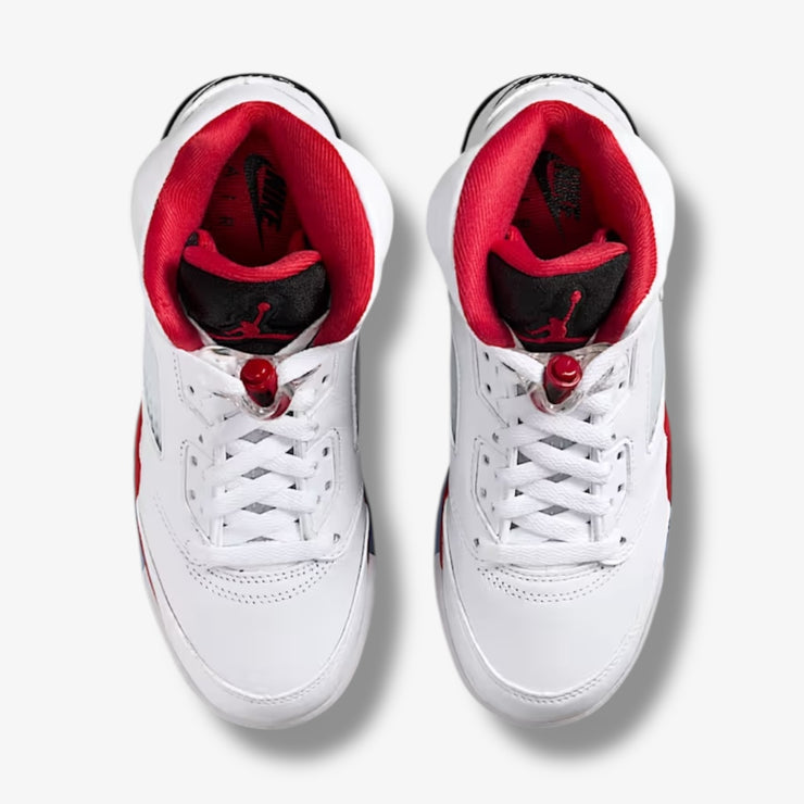 Air Jordan 5 Retro OG GS white fire red black HQ7980-101