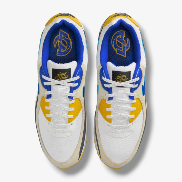 Nike Air Max 90 Los Angeles Rams RIV White Hyper Royal Pitch Blue