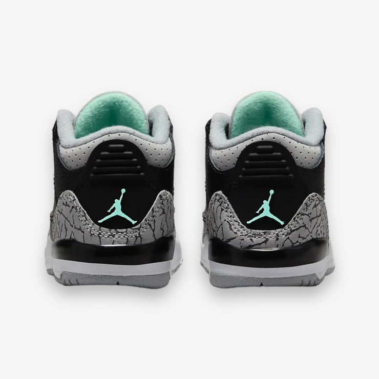 Jordan 3 Retro TD Black Green Glow Wolf Grey Toddler Sizes DM0968-031