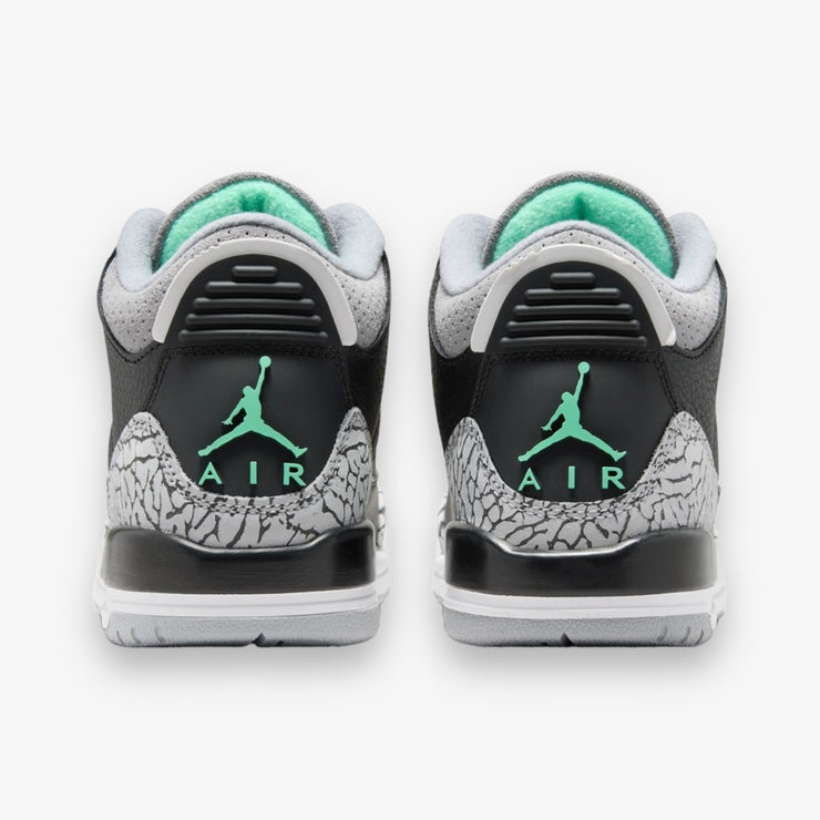 Air Jordan 3 Retro GS Black Green Glow Wolf Grey Grade School DM0967-031