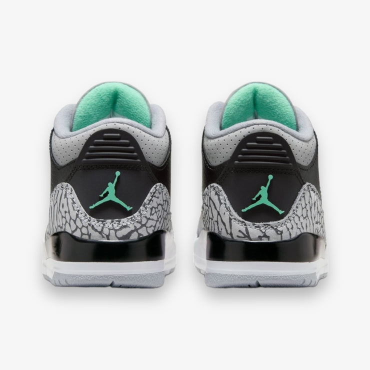 Jordan 3 Retro PS Black Green Glow Wolf Grey DM0966-031 Pre School Sizes