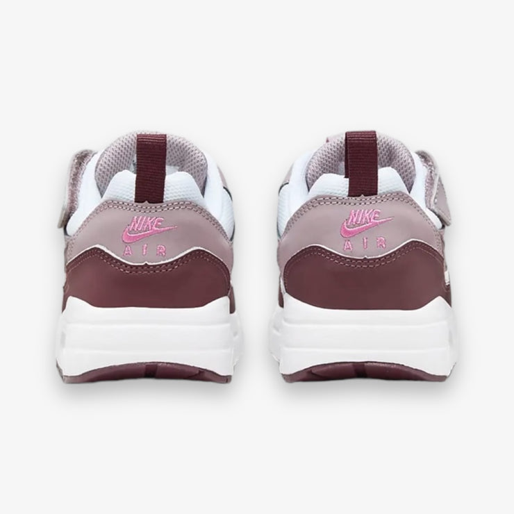 Nike Air Max 1 Easyon PS White Burgundy Crush DZ3308-112 Preschool Sizes 8c to 13.5c