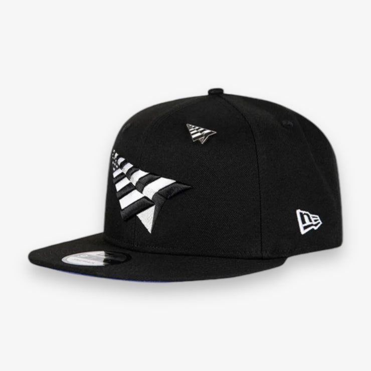 Paper Planes Original Crown Black With Ultra Suede Blue Undervisor 9FIFTY Snapback Hat