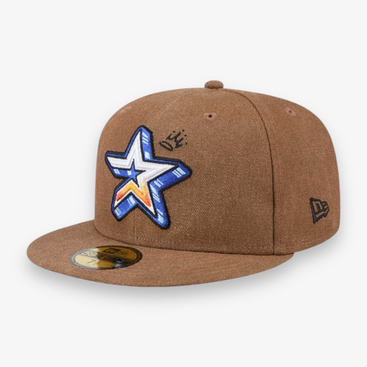 New Era Houston Astros Fitted Logo Scribble Brown