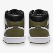 Air Jordan 1 Mid BLACK/WHITE-MEDIUM OLIVE-SAIL DQ8426-092