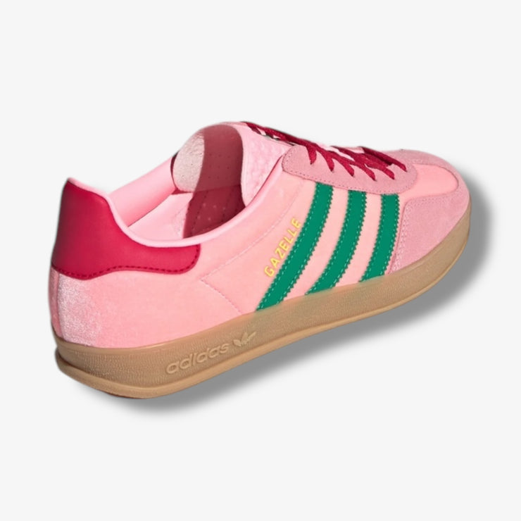 Women's Adidas Gazelle Indoor Pink Red Green JI2713 Sneaker Junkies Women's Adidas Gazelle Indoor Pink Red Green JI2713 Sneaker Junkies