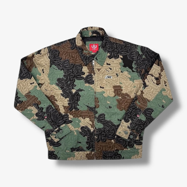 Ice Cream Broccoli Workmans Zip Up Jacket Camo