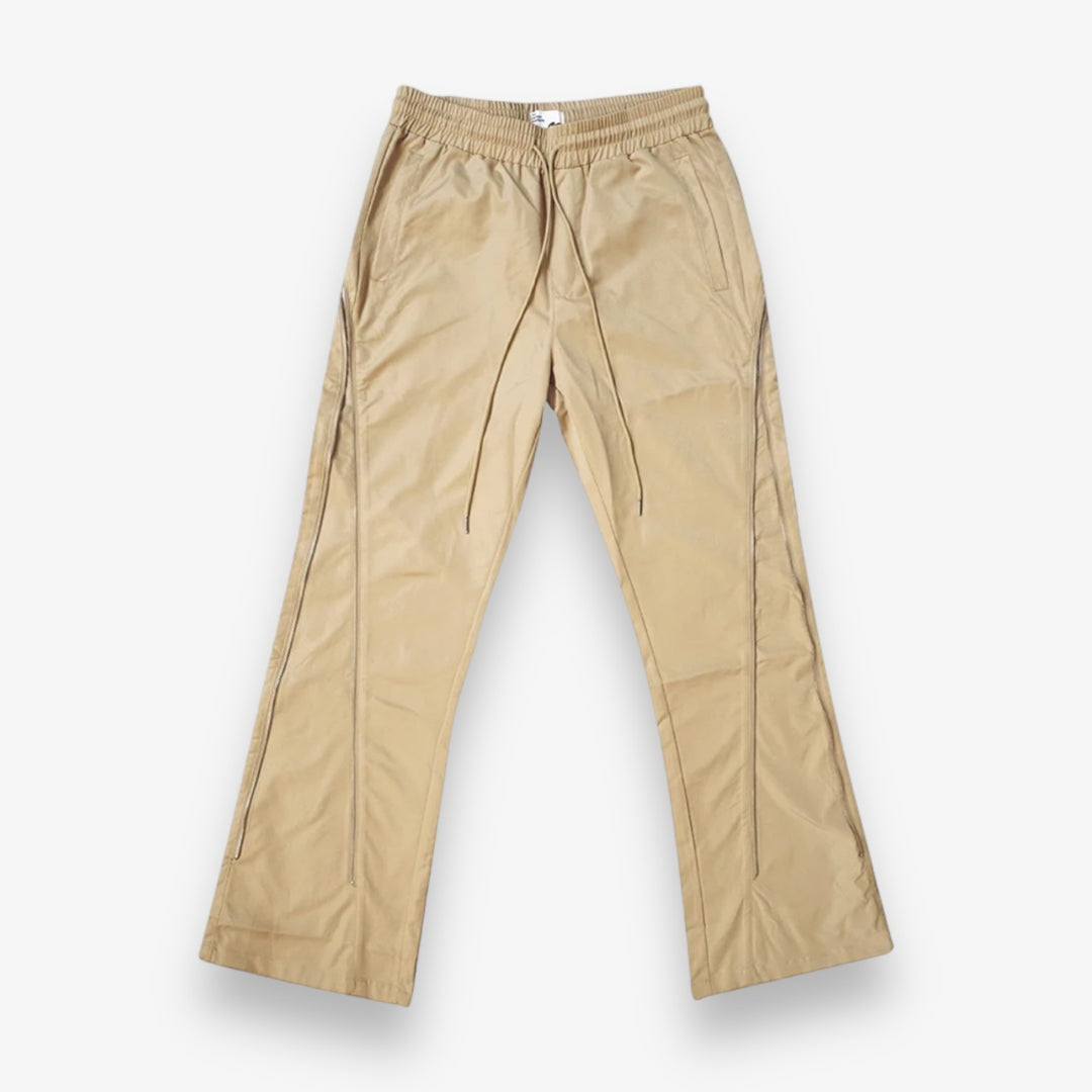 EPTM NYLON ZIP FLARED PANTS Tan – Sneaker Junkies