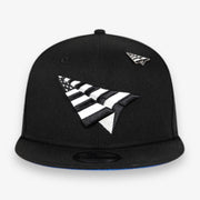 Paper Planes Original Crown Black With Ultra Suede Blue Undervisor 9FIFTY Snapback Hat