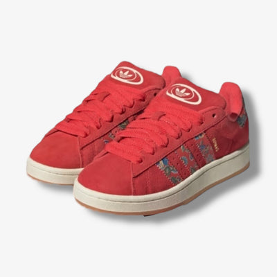 Adidas Womens Campus 00s X Liberty London Semi Lucid Red Cream White Gold Metallic JS1330