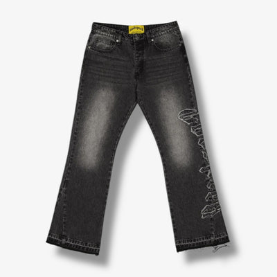 Godspeed OG logo Flared Denim Grey Wash