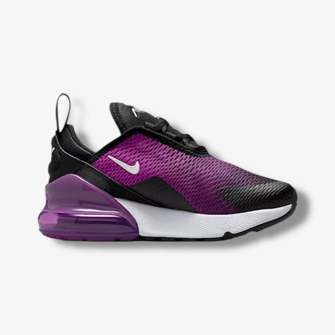 Nike Air Max 270 PS Black White Vivid Purple Pre School Sizes