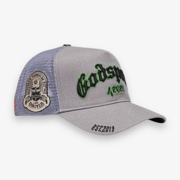 Godspeed GS Forever Trucker Hat Grey Green