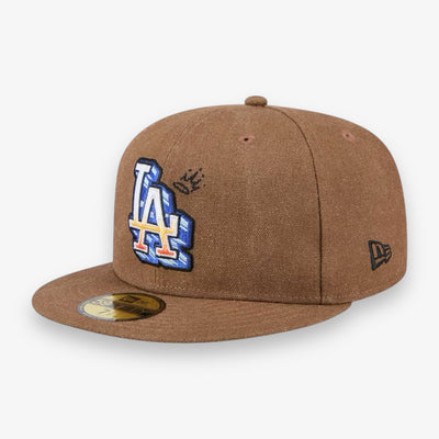 New Era LA Dodgers Fitted Logo Scribble Collection Brown