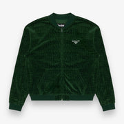 Sinclair croc velour track Jacket Green