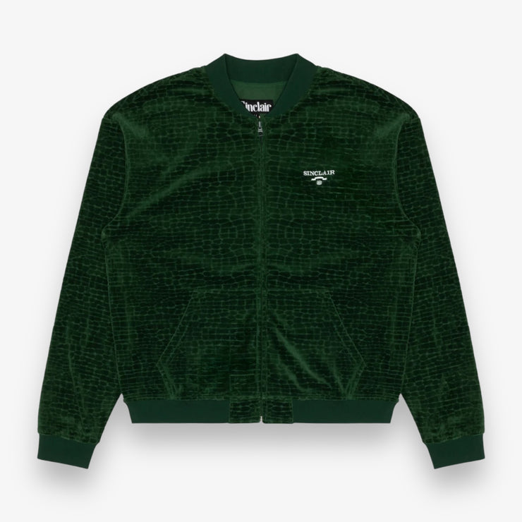 Sinclair croc velour track Jacket Green