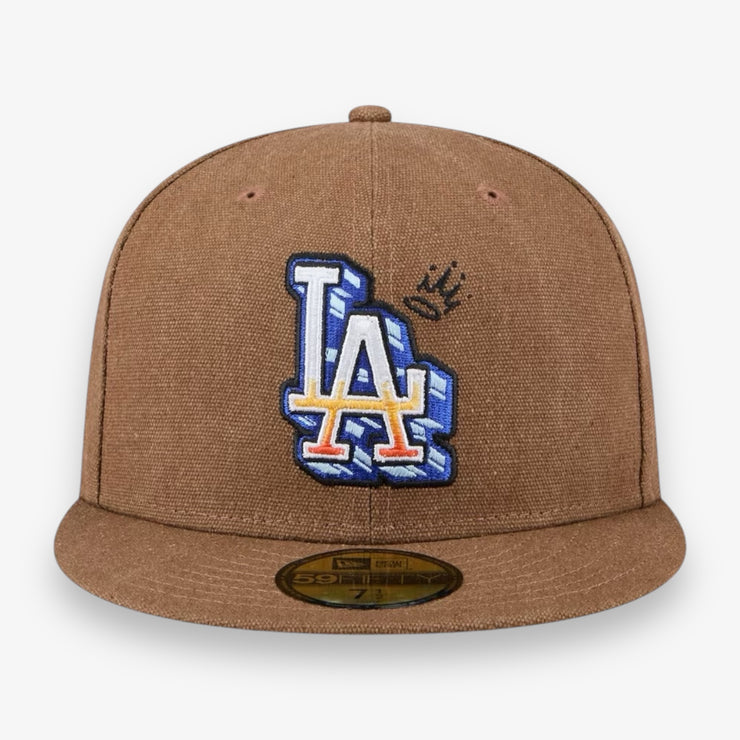 New Era LA Dodgers Fitted Logo Scribble Collection Brown