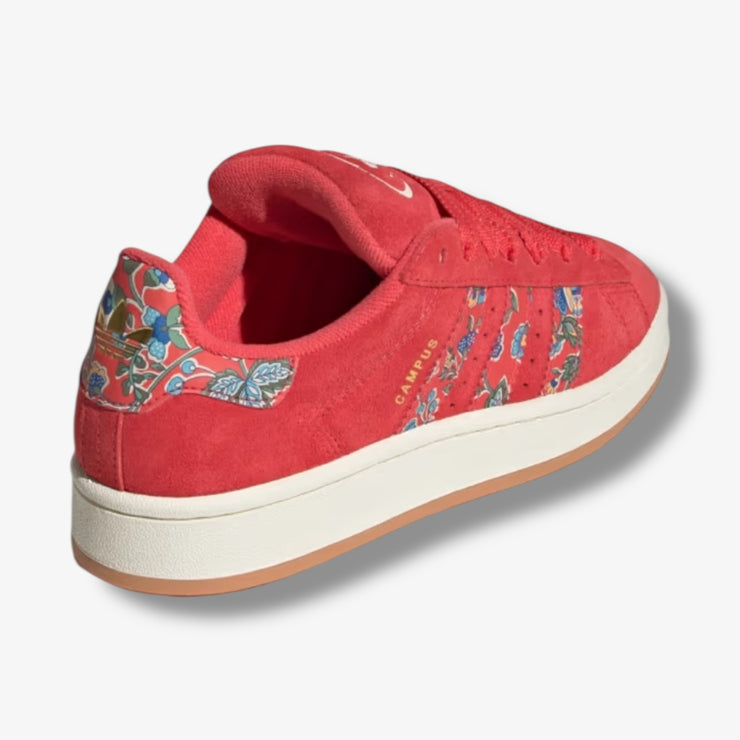 Adidas Womens Campus 00s X Liberty London Semi Lucid Red Cream White Gold Metallic JS1330