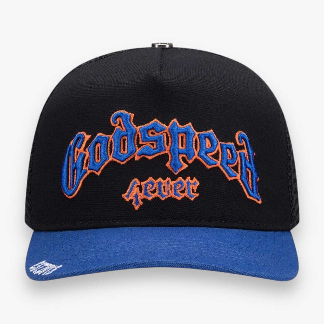 Godspeed GS Forever Trucker Hat Black Blue Orange – Sneaker Junkies