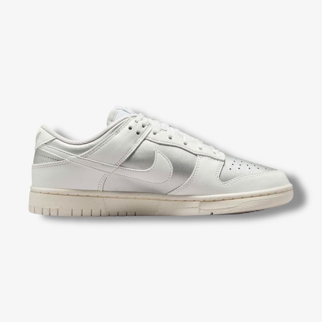 Women's Nike Dunk Low Next Nature Metallic Platinum Summit White