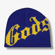 Godspeed OG Logo Studed Beanie blue yellow