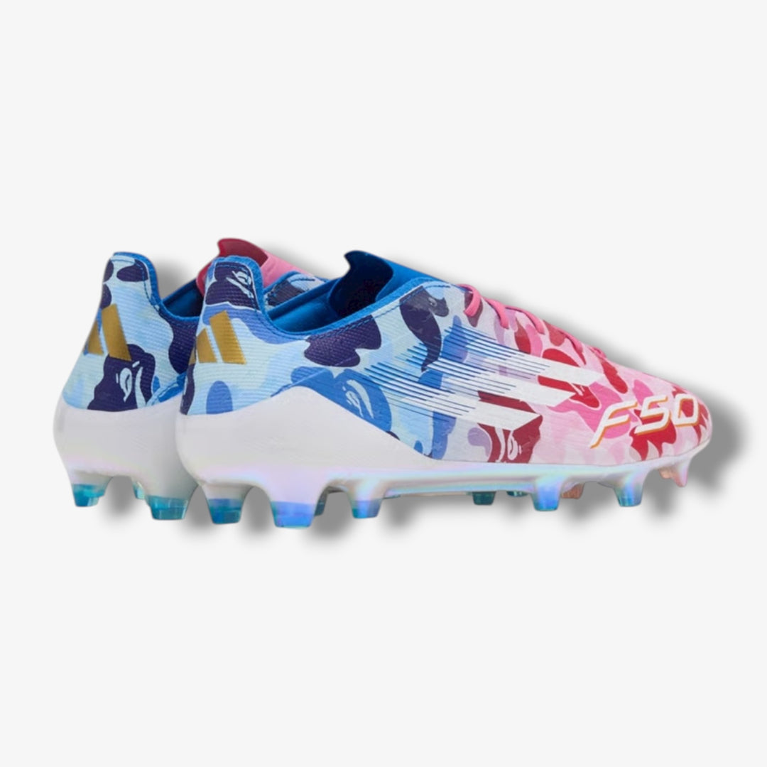Adidas x Bape F50 Elite FG Bape Pink White Blue JS0573 – Sneaker