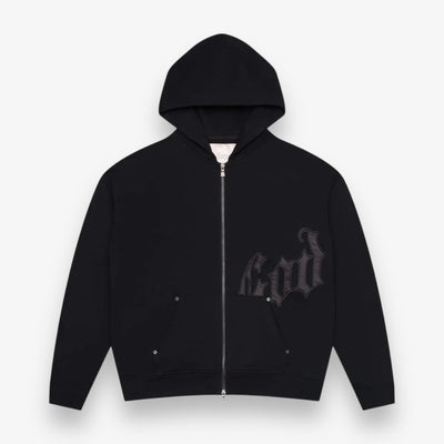 Godspeed OG Logo Zip Up Hoodie Black Black