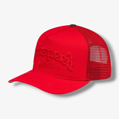 Godspeed Forever Trucker Hat Red Red