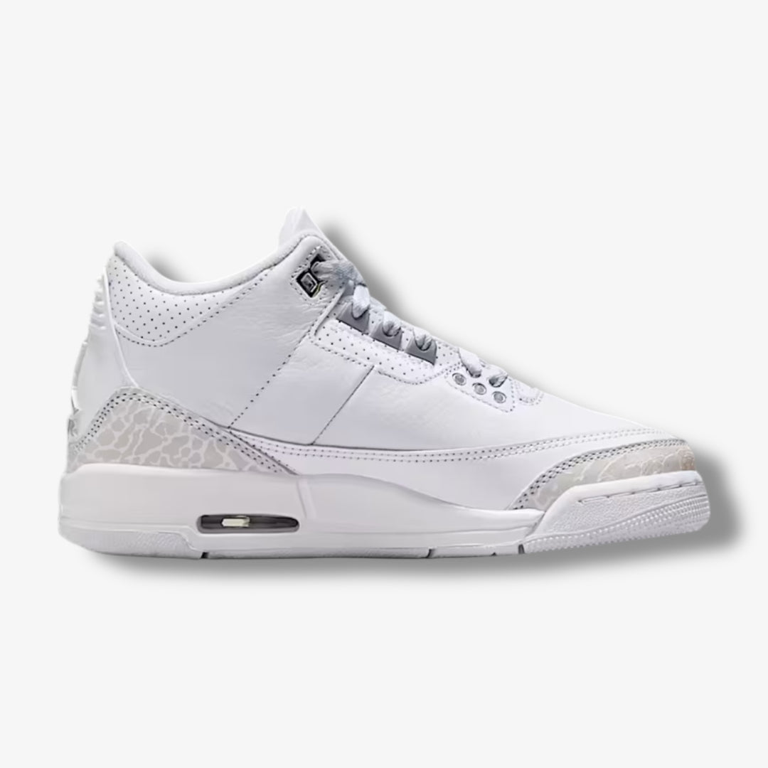 【未使用品】NIKE AIR JORDAN3 RETRO(GS)WHITE 8 Air Jordan 3 Retro GS white metallic silver white DM0967-111