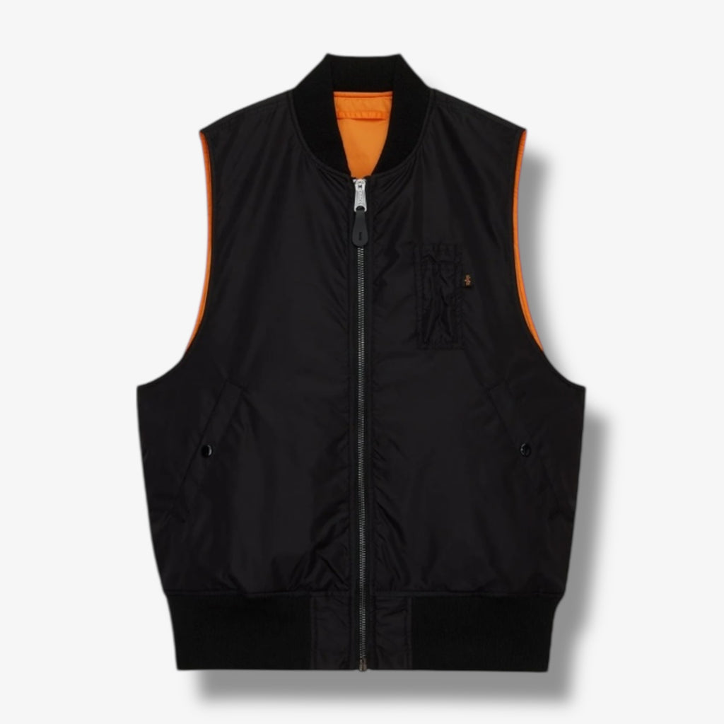 AMERI×ALPHA MA1 VEST ブラック S Buy Alpha Industries MA-1 Vest in black | 156146-03 at solebox