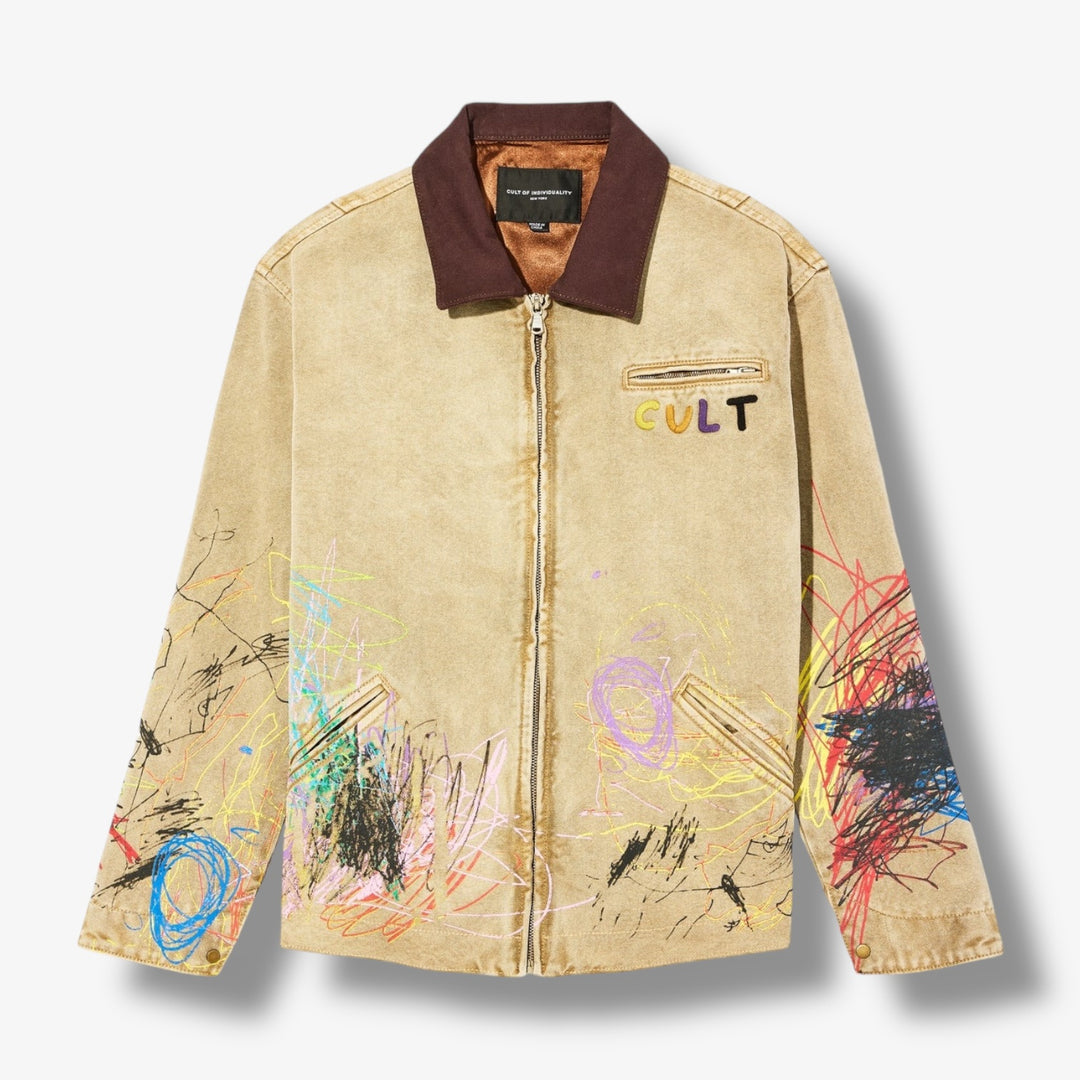 Cult of Individuality Canvas workwear Jacket scribble – Sneaker