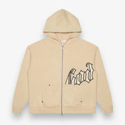 Godspeed OG Logo Zip Up Hoodie V2 creme Bone