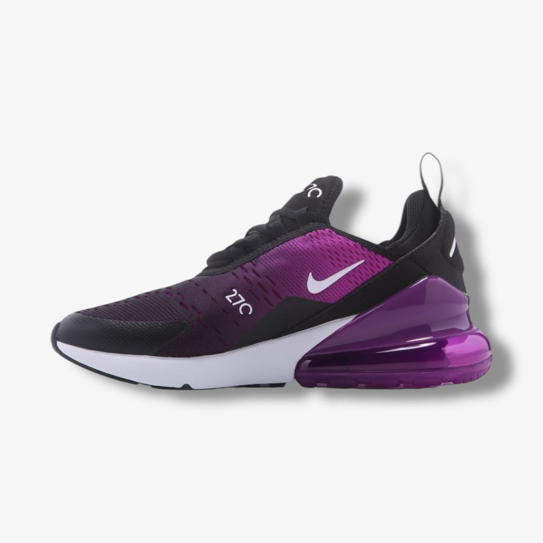 ゆめ Nike Air Max 270 GS black white vivid purple 943345-044