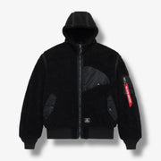 Alpha Industries Sherpa onion quilting flight jacket Black