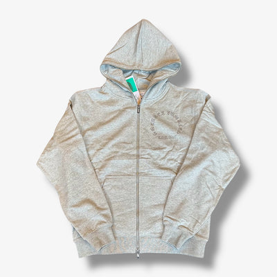 Sneaker Junkies Logo Full zip hoodie Rhinestones Heather Grey
