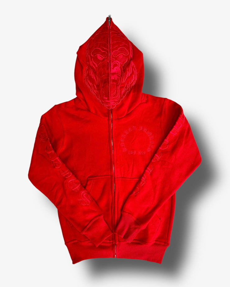 Sneaker Junkies Gorilla Full zip up hoodie "Red October"