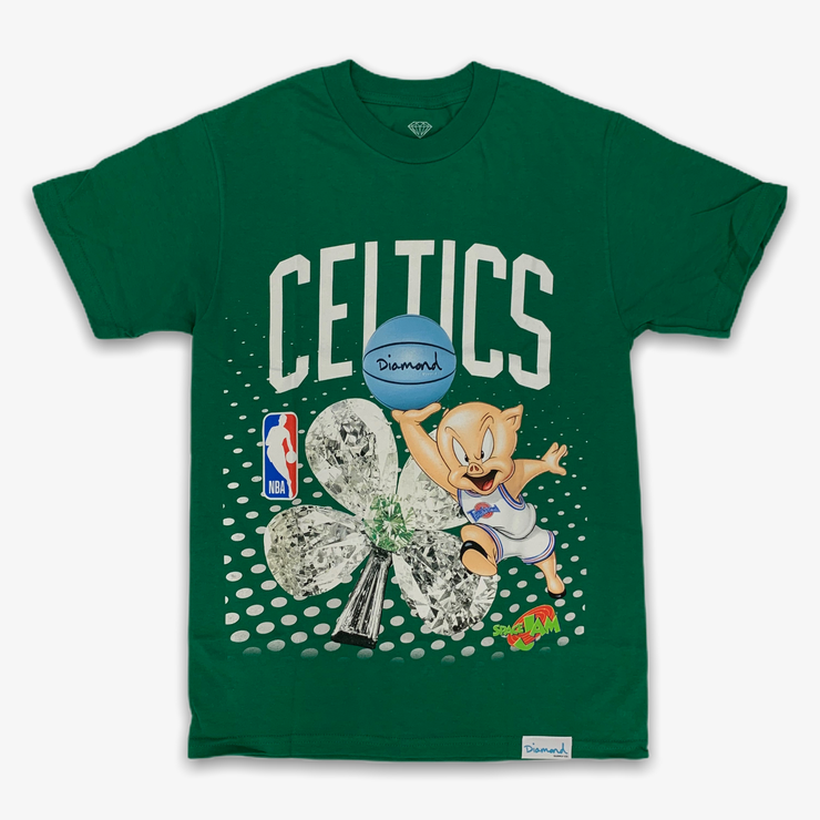 Diamond Supply x Space Jam Celtics T-shirt Green