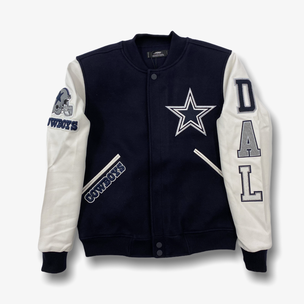 Pro Standard Men Dallas Cowboys Jacket (Navy), Midnight Navy WH / Small